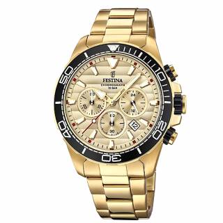 ΡΟΛΟΙ FESTINA  F20364/1 FESTINA Chronograph Gold Stainless Steel Bracelet