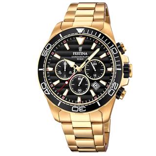 ΡΟΛΟΙ FESTINA F20364/3 FESTINA Prestige Chronograph Gold Stainless Steel Bracele