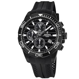 ΡΟΛΟΙ FESTINA F20369/1 FESTINA Mens Chronograph Black Rubber Strap