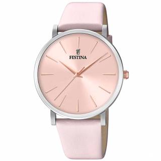 ΡΟΛΟΙ FESTINA F20371/2 FESTINA Ladies Pink Leather Strap