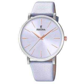 ΡΟΛΟΙ FESTINA F20371/3 FESTINA Ladies Purple Leather Strap