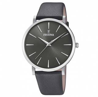 ΡΟΛΟΙ FESTINA F20371/4 FESTINA Ladies Black Leather Strap