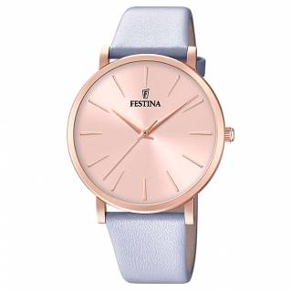 ΡΟΛΟΙ FESTINA F20373/1 FESTINA Ladies Purple Leather Strap