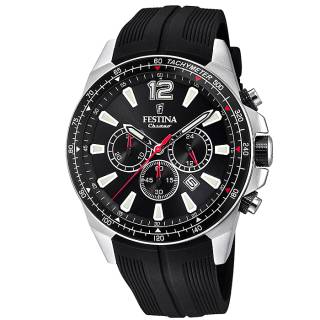 ΡΟΛΟΙ FESTINA  F20376/3 FESTINA Men's Chronograph Black Rubber Strap