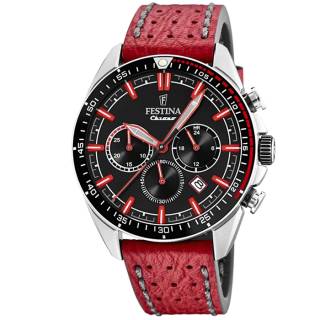 ΡΟΛΟΙ FESTINA  F20377/5 FESTINA Gents Chronograph Red Leather Strap