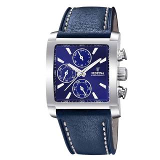 ΡΟΛΟΙ FESTINA  F20424/2 FESTINA Men's Blue Leather Strap