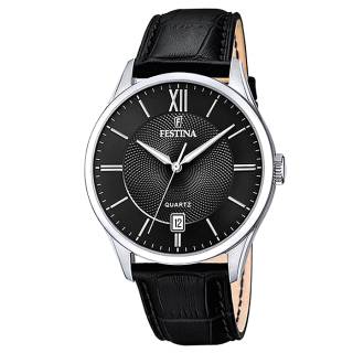 ΡΟΛΟΙ FESTINA F20426/3 FESTINA  Black Leather Strap