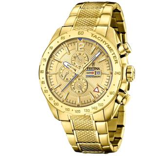 ΡΟΛΟΙ FESTINA F20441/1 FESTINA Gents Chronograph Gold Stainless Steel Bracelet