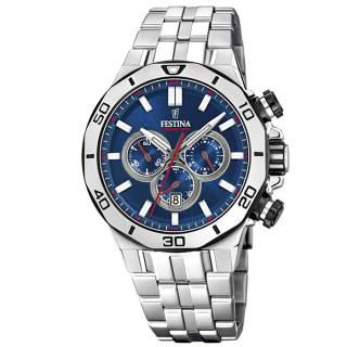 ΡΟΛΟΙ FESTINA  F20448/3 FESTINA Gents Chronograph Silver Stainless Steel Bracelet