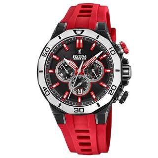 ΡΟΛΟΙ FESTINA  F20450/3 FESTINA Gents Chronograph Red Rubber Strap