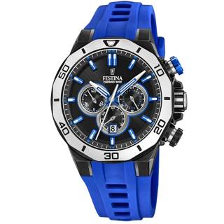 ΡΟΛΟΙ FESTINA  F20450/5 FESTINA Gents Chronograph Blue Rubber Strap