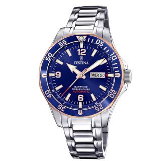 ΡΟΛΟΙ FESTINA F20478/3 FESTINA Automatic Two Tone Silver Stainless Steel Bracelet