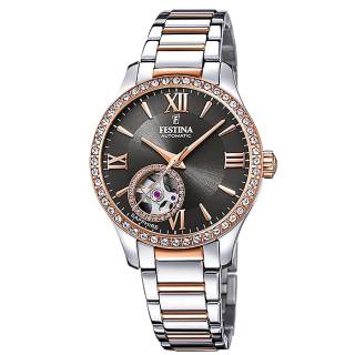 ΡΟΛΟΙ FESTINA F20487/2 FESTINA Automatic Ladies Crystals Two Tone Stainless Steel Bracelet