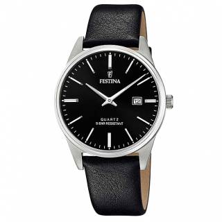 ΡΟΛΟΙ FESTINA  F20512/4 FESTINA Black Leather Strap