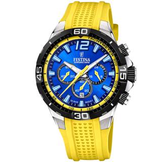 ΡΟΛΟΙ FESTINA  F20523/5 FESTINA Chronograph Yellow Rubber Bracelet