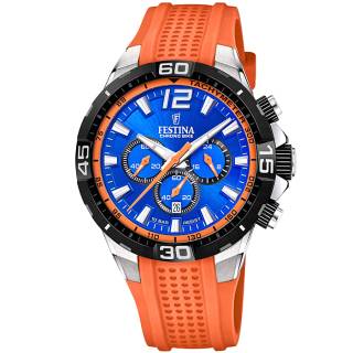 ΡΟΛΟΙ FESTINA F20523/6 FESTINA Chronograph Orange Rubber Bracelet