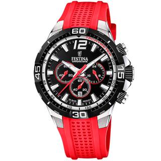 ΡΟΛΟΙ FESTINA F20523/7 FESTINA Chronograph Red Rubber Bracelet