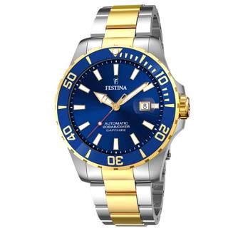 ΡΟΛΟΙ FESTINA   F20532/1 FESTINA Automatic Diver Silver Two Tone Stainless Steel Bracelet