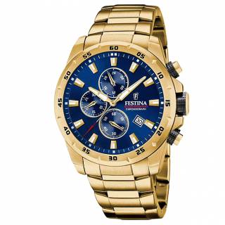 ΡΟΛΟΙ FESTINA  F20541/2 FESTINA Chronograph Gold Stainless Steel Bracelet