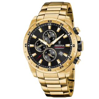 ΡΟΛΟΙ FESTINA  F20541/4 FESTINA Chronograph Gold Stainless Steel Bracelet