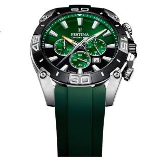 ΡΟΛΟΙ FESTINA  F20544/3 FESTINA Chronograph Green Rubber Strap