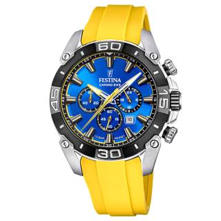 ΡΟΛΟΙ FESTINA  F20544/4 FESTINA Chronograph Yellow Rubber Strap