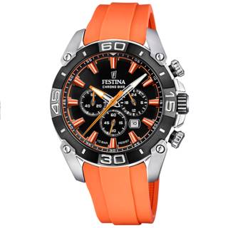 ΡΟΛΟΙ FESTINA  F20544/5 FESTINA Chronograph Orange Rubber Strap