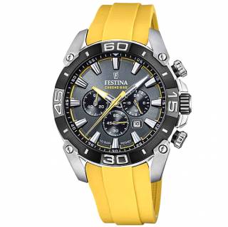 ΡΟΛΟΙ FESTINA  F20544/7 FESTINA Bike Chronograph Yellow Rubber Strap