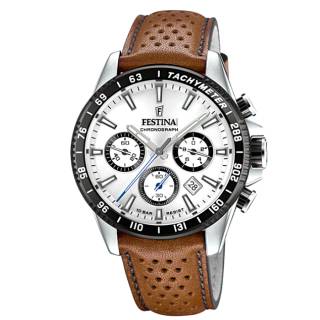 ΡΟΛΟΙ FESTINA   F20561/1 FESTINA Chronograph Brown Leather Strap