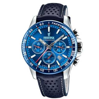 ΡΟΛΟΙ FESTINA   F20561/3 FESTINA Chronograph Blue Leather Strap