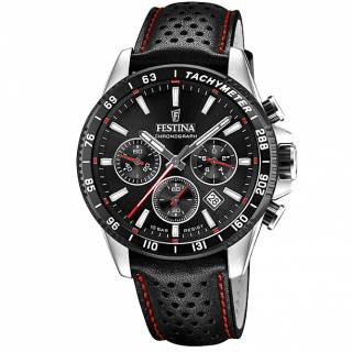 ΡΟΛΟΙ FESTINA  F20561/4 FESTINA Chronograph Black Leather Strap