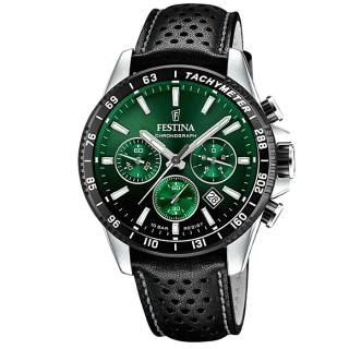 ΡΟΛΟΙ FESTINA F20561/5 FESTINA Chronograph Black Leather Strap