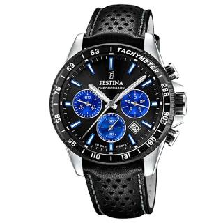 ΡΟΛΟΙ FESTINA F20561/6 FESTINA Chronograph Black Leather Strap