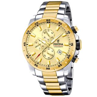 ΡΟΛΟΙ FESTINA  F20562/1 FESTINA Chronograph Two Tone Stainless Steel Bracelet