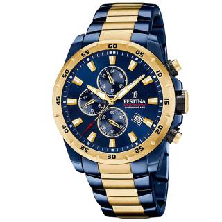 ΡΟΛΟΙ FESTINA  F20564/1 FESTINA Chronograph Two Tone Stainless Steel Bracelet