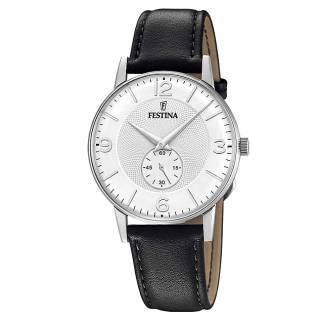 ΡΟΛΟΙ FESTINA  F20566/2 FESTINA Black Leather Strap