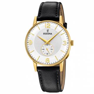 ΡΟΛΟΙ FESTINA  F20567/2  Festina Retro Black Leather Strap