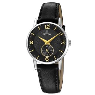 ΡΟΛΟΙ FESTINA  F20570/4  Festina Retro Black Leather Strap