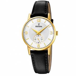 ΡΟΛΟΙ FESTINA  F20571/2 FESTINA Black Leather Strap