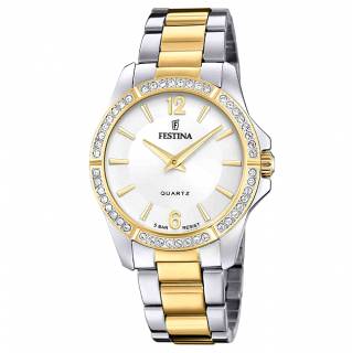 ΡΟΛΟΙ FESTINA F20594/1 FESTINA Crystals Two Tone Stainless Steel Bracelet