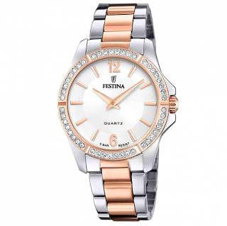 ΡΟΛΟΙ FESTINA F20595/1 FESTINA Crystals Two Tone Stainless Steel Bracelet