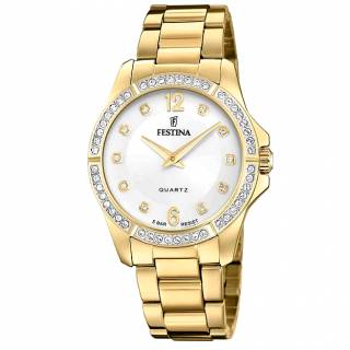 ΡΟΛΟΙ FESTINA F20596/1 FESTINA Crystals Gold Stainless Steel Bracelet