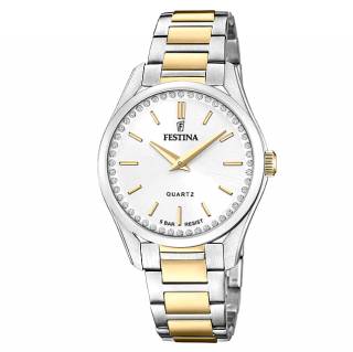 ΡΟΛΟΙ FESTINA  F20619/1 FESTINA  Crystals  Two Tone Stainless Steel Bracelet