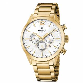 ΡΟΛΟΙ FESTINA F20633/1  FESTINA Chronograph Gold Stainless Steel Bracelet