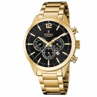 ΡΟΛΟΙ FESTINA F20633/3 FESTINA Chronograph Gold Stainless Steel Bracelet