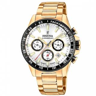 ΡΟΛΟΙ FESTINA F20634/1 FESTINA Chronograph Gold Stainless Steel Bracelet