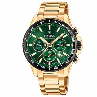 ΡΟΛΟΙ FESTINA F20634/4 FESTINA Chronograph Gold Stainless Steel Bracelet