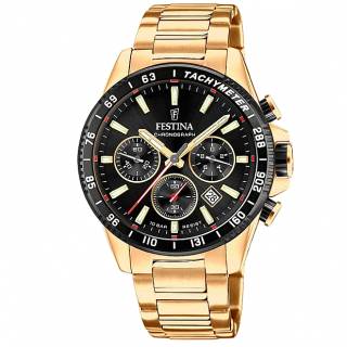 ΡΟΛΟΙ FESTINA F20634/5 FESTINA Chronograph Gold Stainless Steel Bracelet