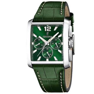 ΡΟΛΟΙ FESTINA F20636/3 FESTINA Chronograph Green Leather Strap