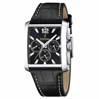 ΡΟΛΟΙ FESTINA F20636/4 FESTINA Chronograph Black Leather Strap